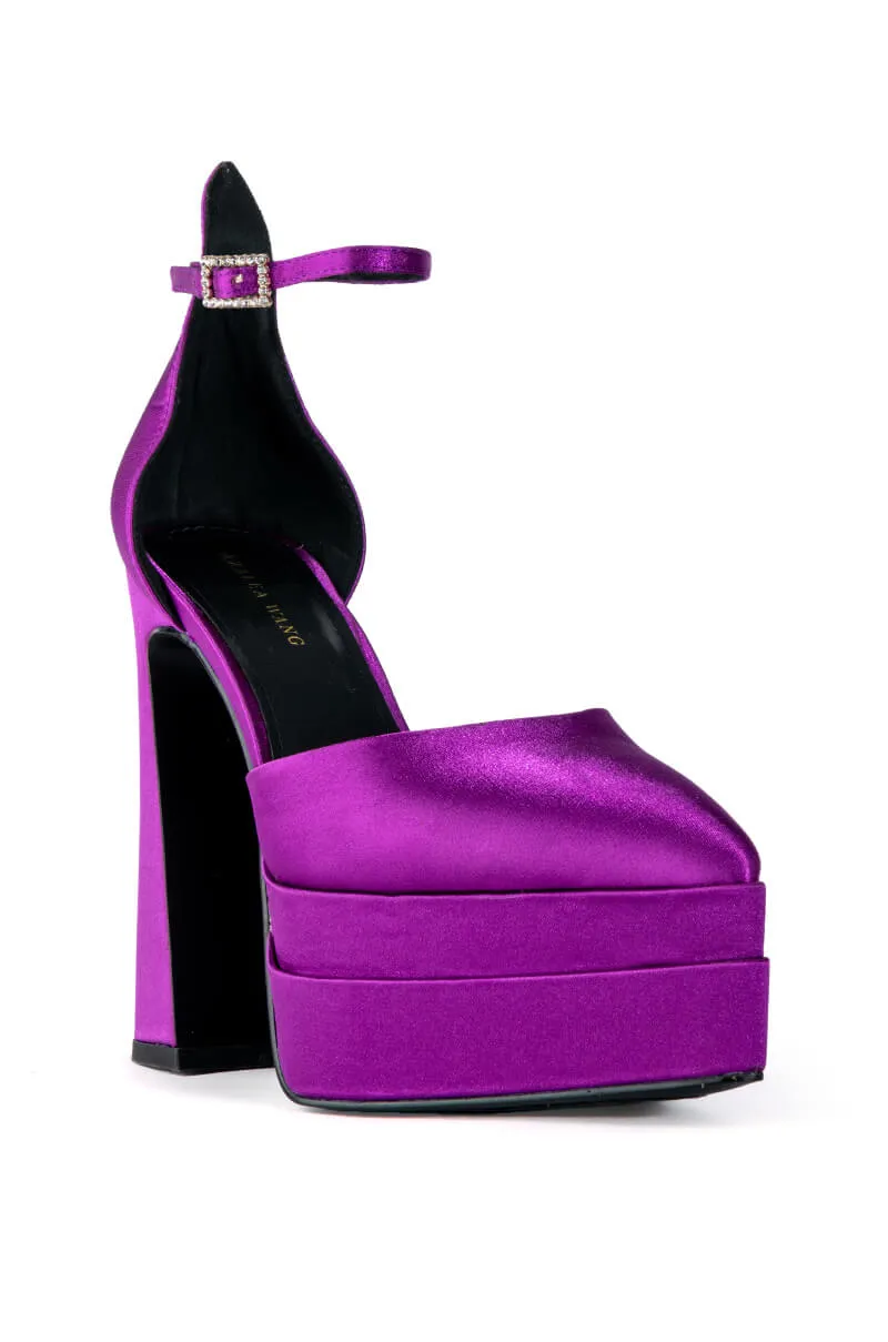 AZALEA WANG MIKA CHUNKY PUMP IN PURPLE