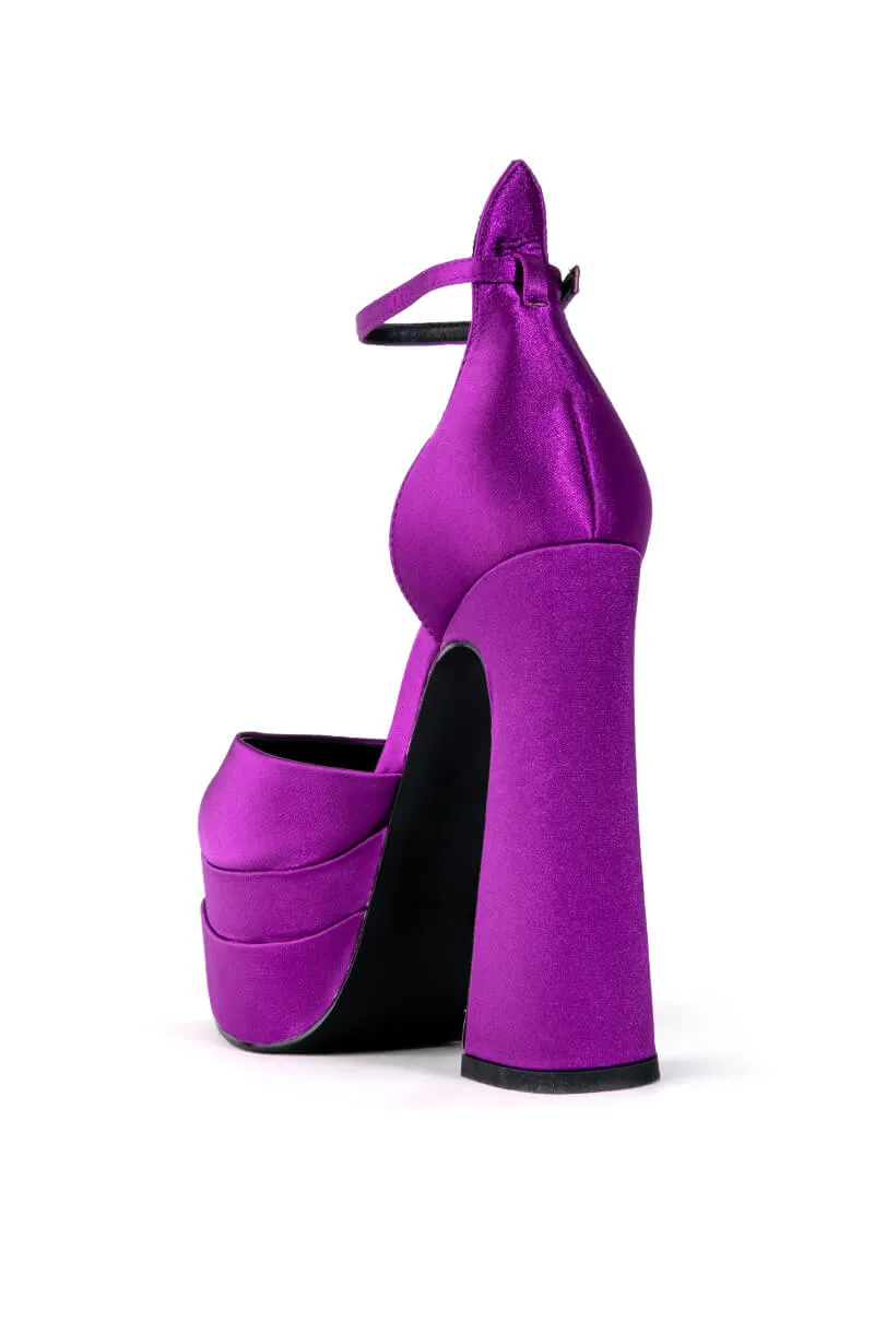 AZALEA WANG MIKA CHUNKY PUMP IN PURPLE