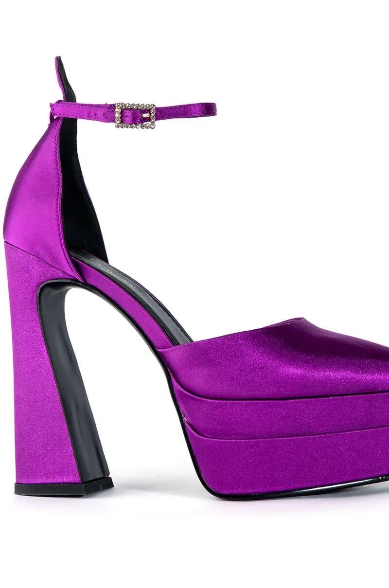 AZALEA WANG MIKA CHUNKY PUMP IN PURPLE