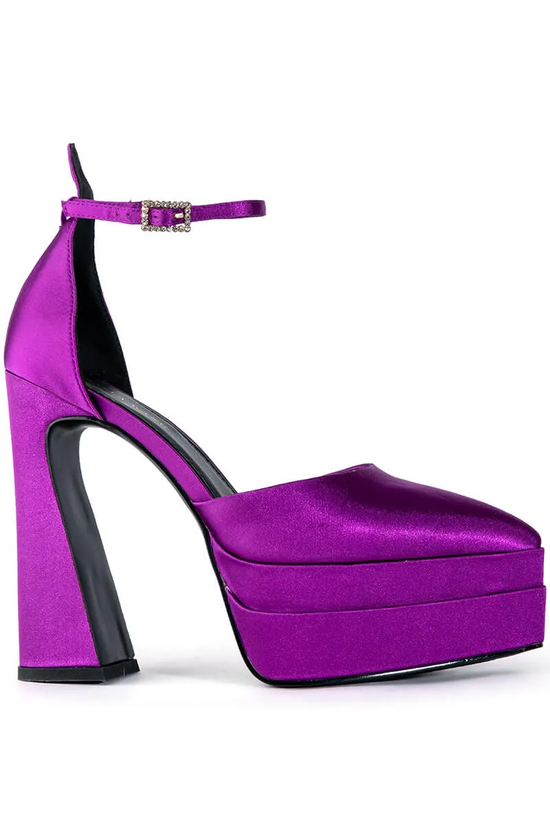 AZALEA WANG MIKA CHUNKY PUMP IN PURPLE