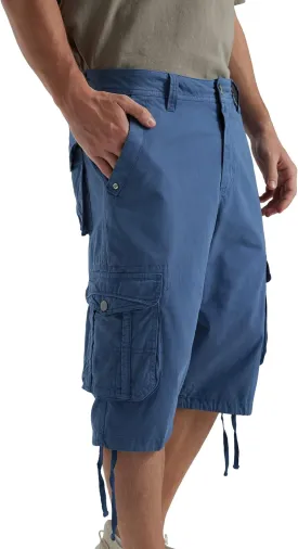 BEST SOUTH Men's Long Cargo Shorts Casual Below Knee 13 Inches Capri Shorts Relaxed Fit with Pockets