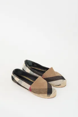 Brown & Multi Nova Check Espadrille Sneaker