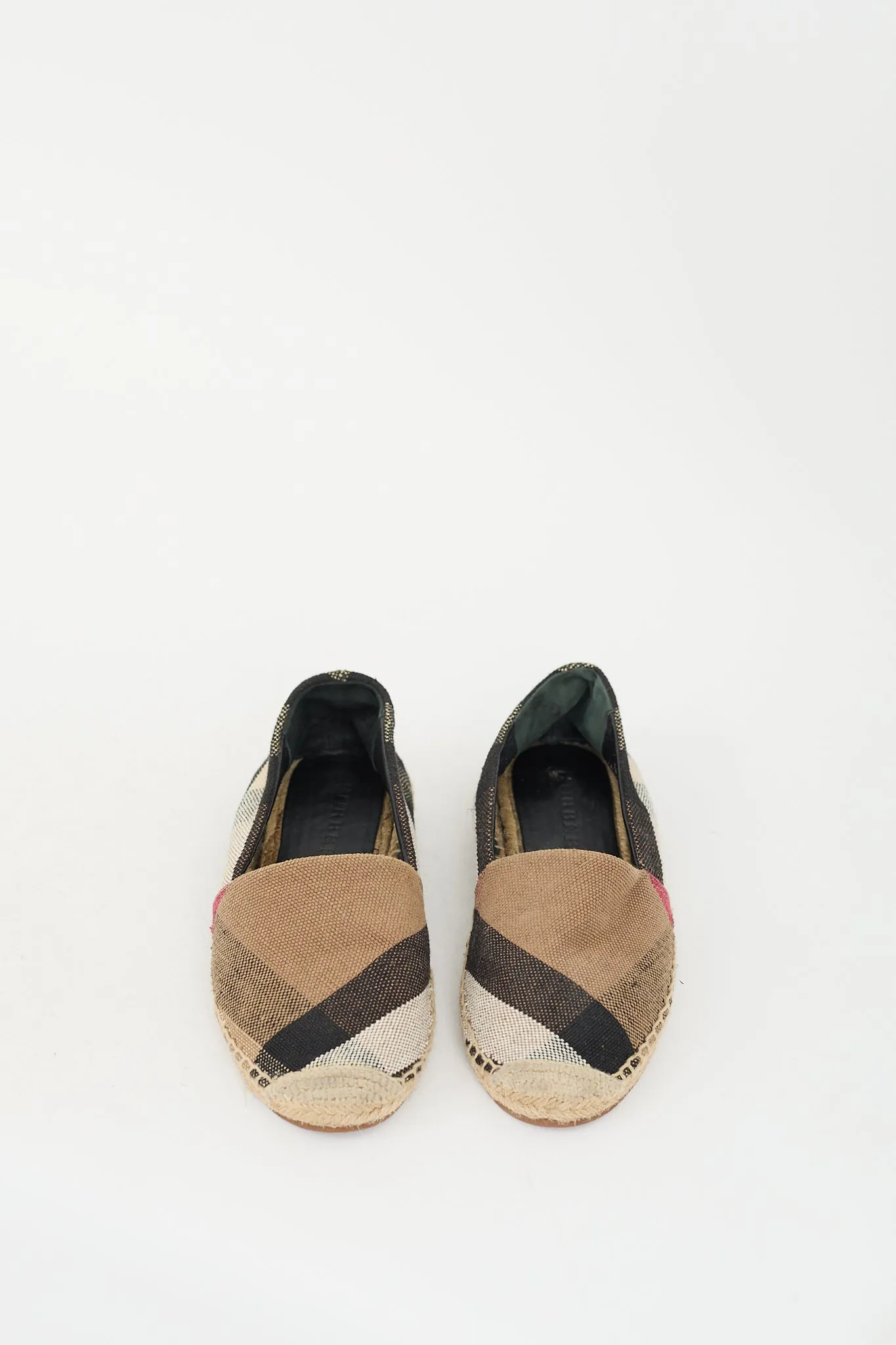 Brown & Multi Nova Check Espadrille Sneaker
