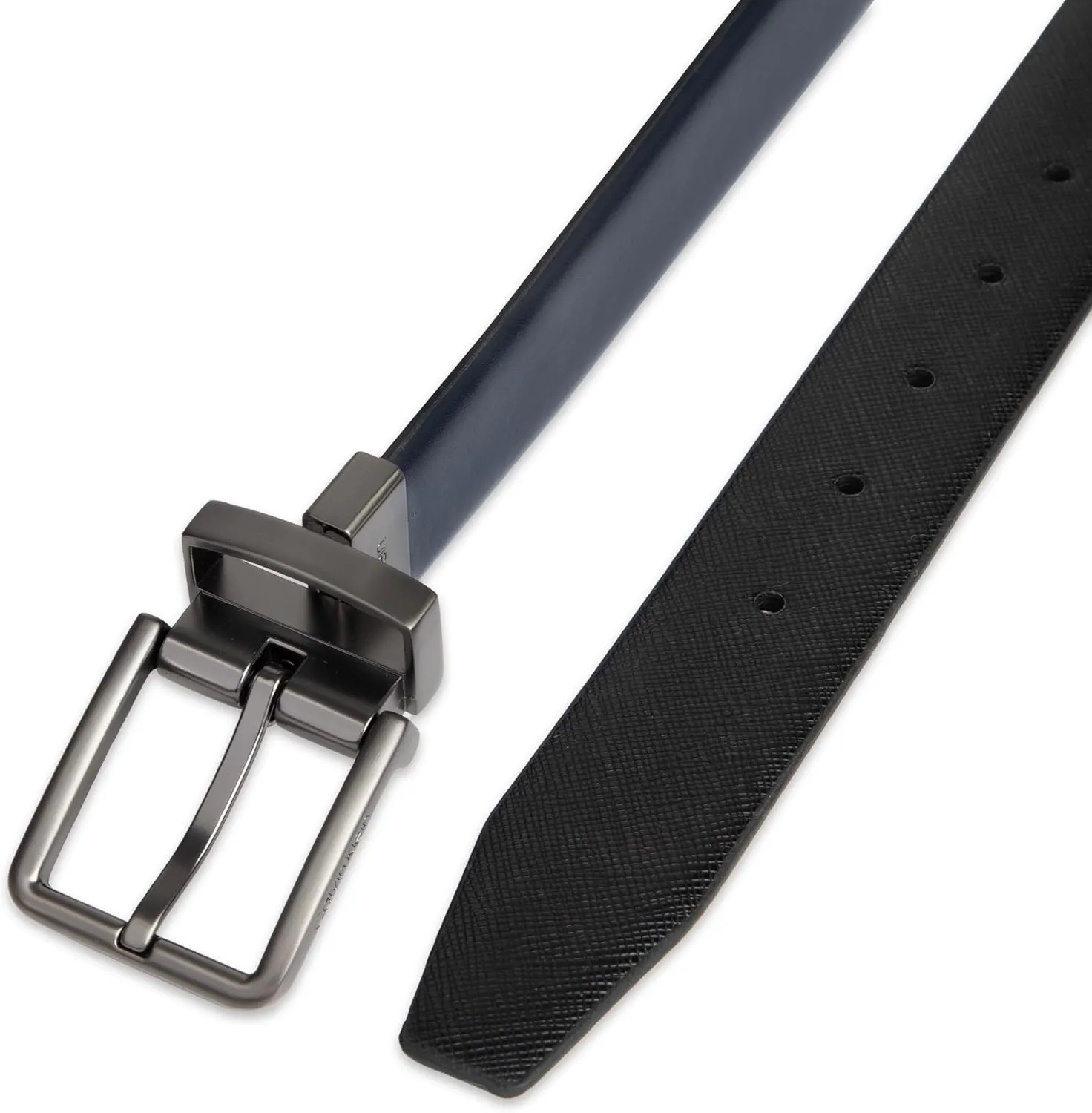 Calvin Klein Men's Two-in-one Reversible Rotative Buckle Casual Dress Belt