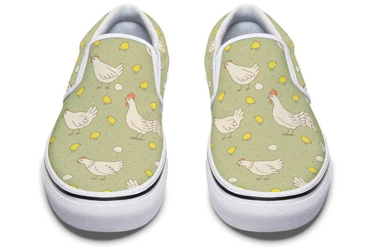 Chicken Family Slip-On Shoes