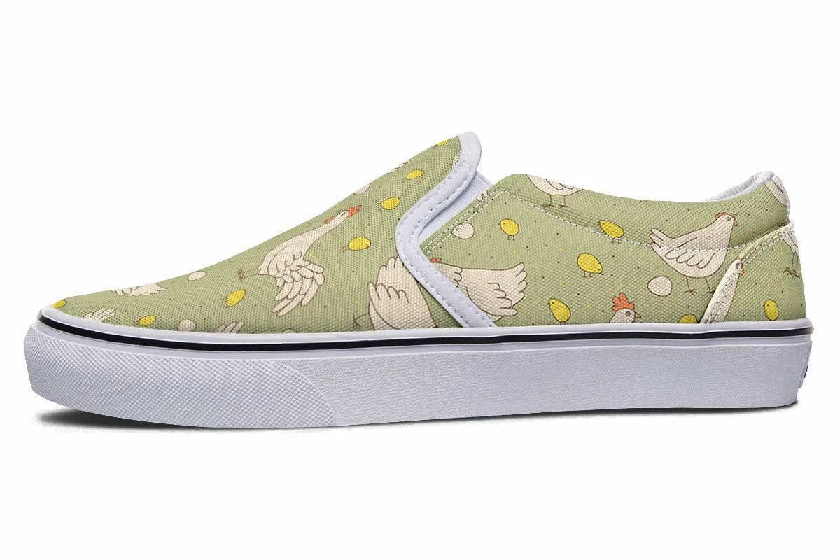 Chicken Family Slip-On Shoes