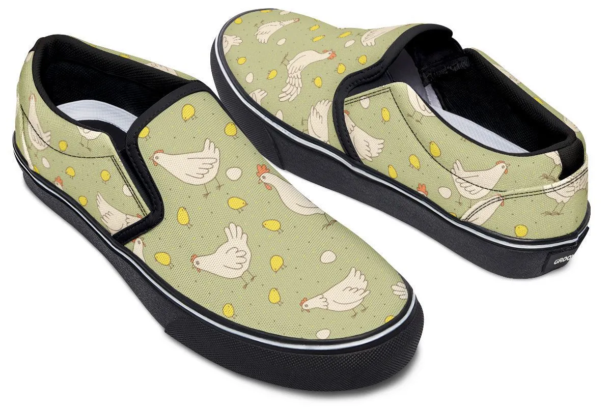 Chicken Family Slip-On Shoes
