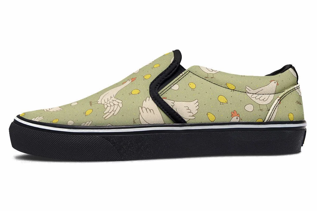 Chicken Family Slip-On Shoes