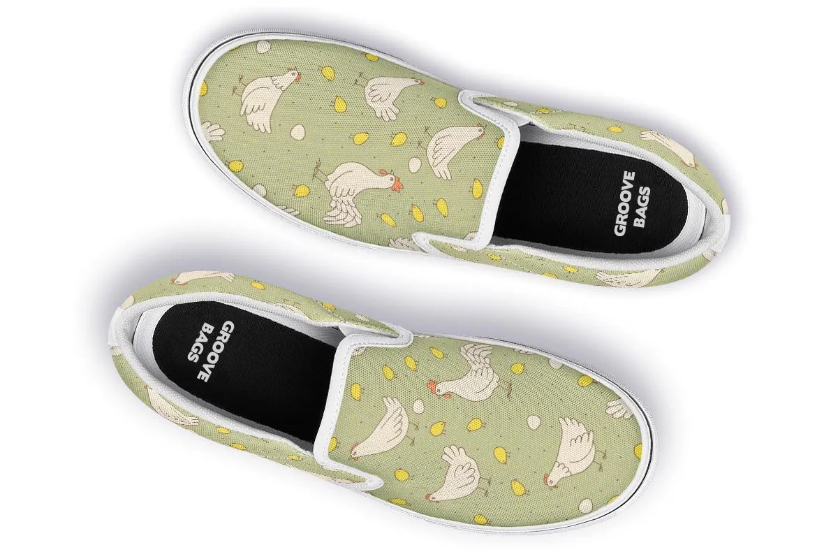 Chicken Family Slip-On Shoes