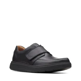 Clarks Mens Shoe Un Abode Strap Black Leather