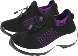 Comfort Wear Orthowear Shoes for Women Men Orthopedic Cushion Shoes Anti-Slip Air Nurse Shoe Breathable Mesh Fashion Sneakers for Women Adjustable Elastic Strap Trainers Plantar Fasciitis Unisex
