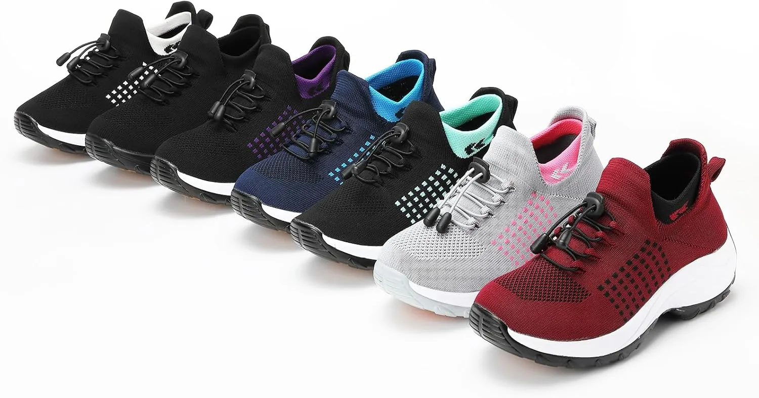 Comfort Wear Orthowear Shoes for Women Men Orthopedic Cushion Shoes Anti-Slip Air Nurse Shoe Breathable Mesh Fashion Sneakers for Women Adjustable Elastic Strap Trainers Plantar Fasciitis Unisex