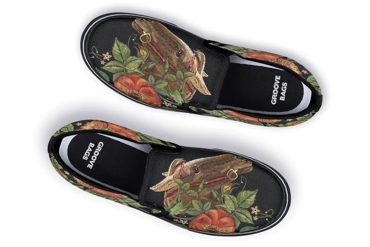 Embroidery Horse Slip-On Shoes
