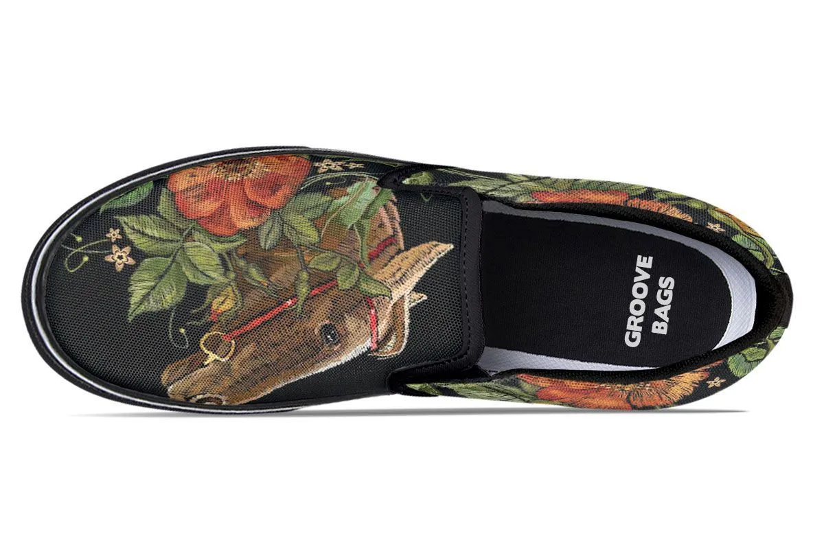 Embroidery Horse Slip-On Shoes
