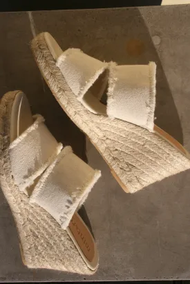 Emma Canvas Espadrille - White