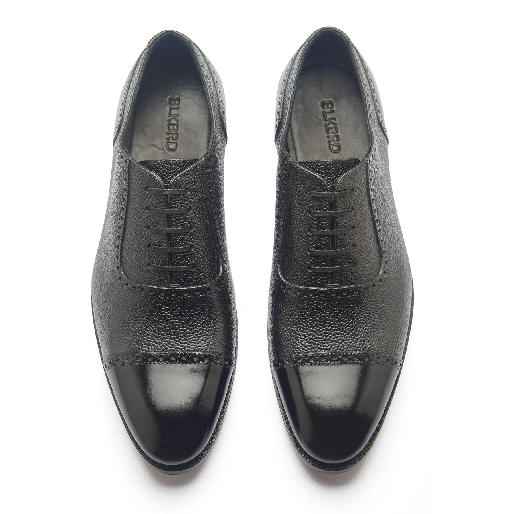Huayra, Adelaide Oxford - Black Pebble Grain | Hand Welted Contemporary Classics