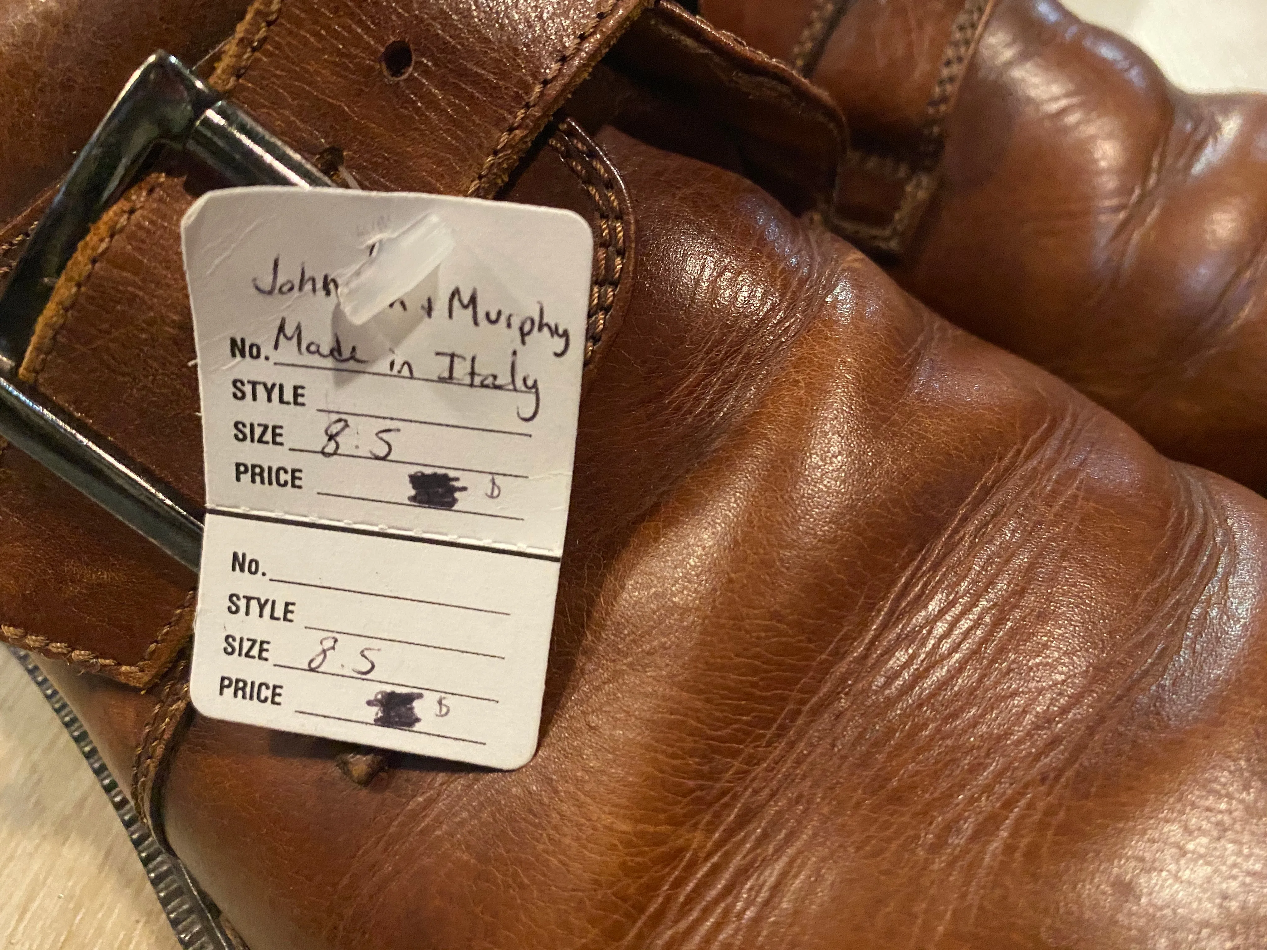Johnston & Murphy Passport Monk Strap Shoes 8.5M 41/42 (Italy)