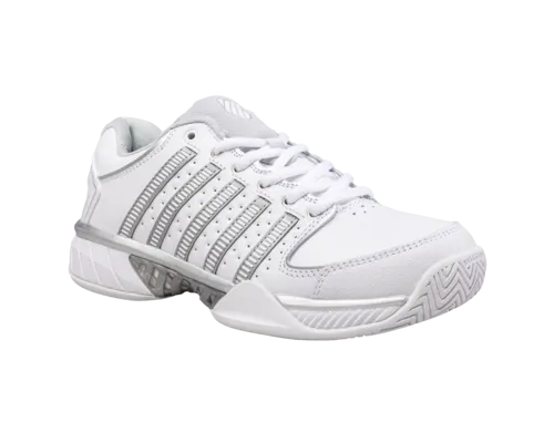 K-Swiss Women's Womens Hypercourt Express Leather White Silver Glacier Gray Shoes