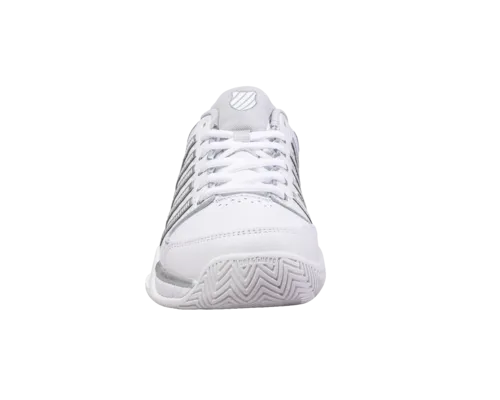 K-Swiss Women's Womens Hypercourt Express Leather White Silver Glacier Gray Shoes