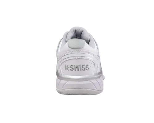 K-Swiss Women's Womens Hypercourt Express Leather White Silver Glacier Gray Shoes