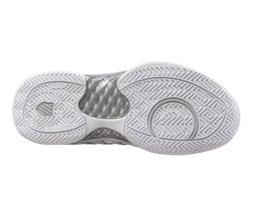 K-Swiss Women's Womens Hypercourt Express Leather White Silver Glacier Gray Shoes