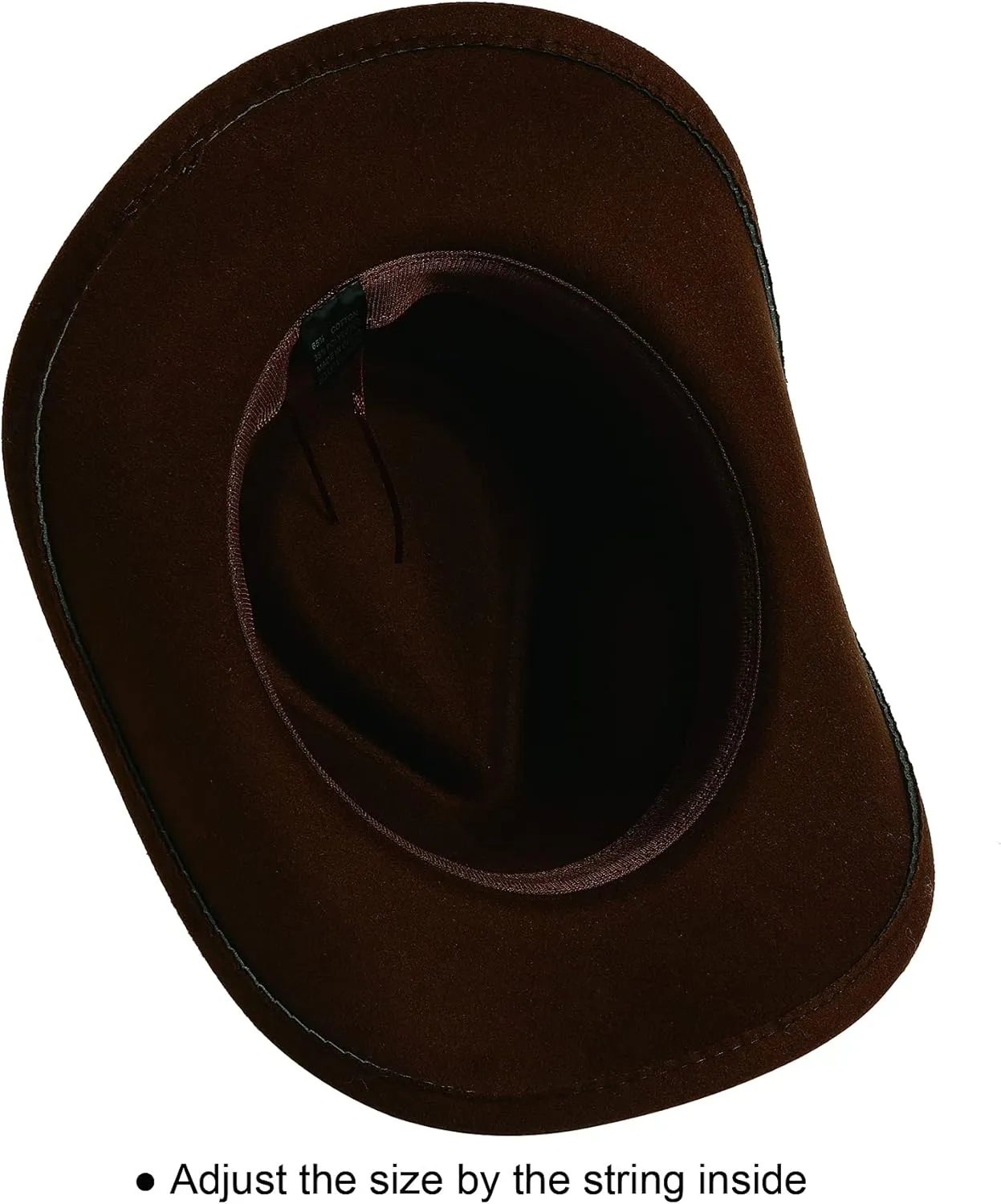 Lanzom Women Men Felt Wide Brim Western Cowboy Hats Belt Buckle Panama Hat