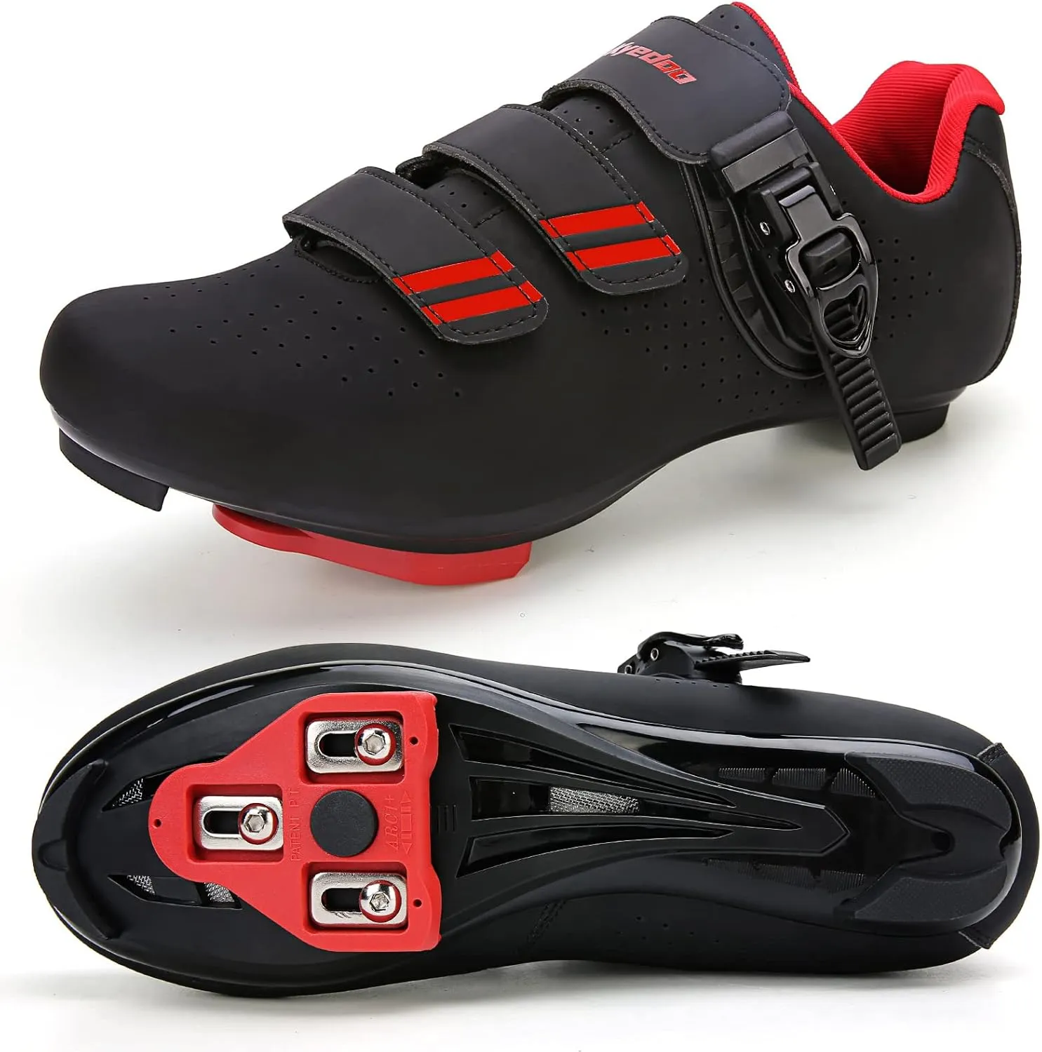Mens Womens Cycling Shoes Compatible with Pelaton Bike Shoes Road Bike Shoes Riding Bicycle Pre-Installed with Delta Cleats Clip Indoor Outdoor Pedal