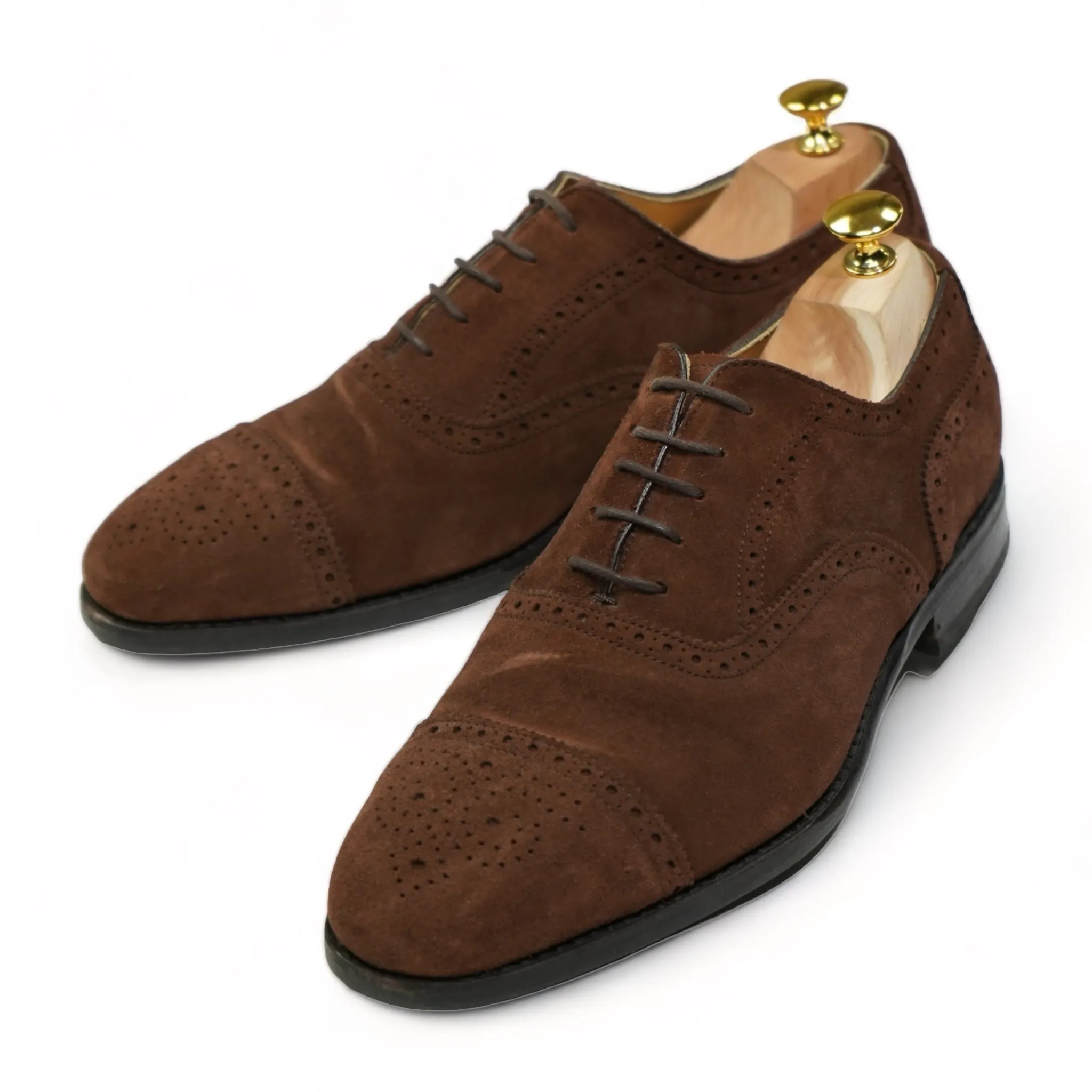 Myrqvist - Brown Suede Semi Brougue Oxford UK 9,5/EU 43,5