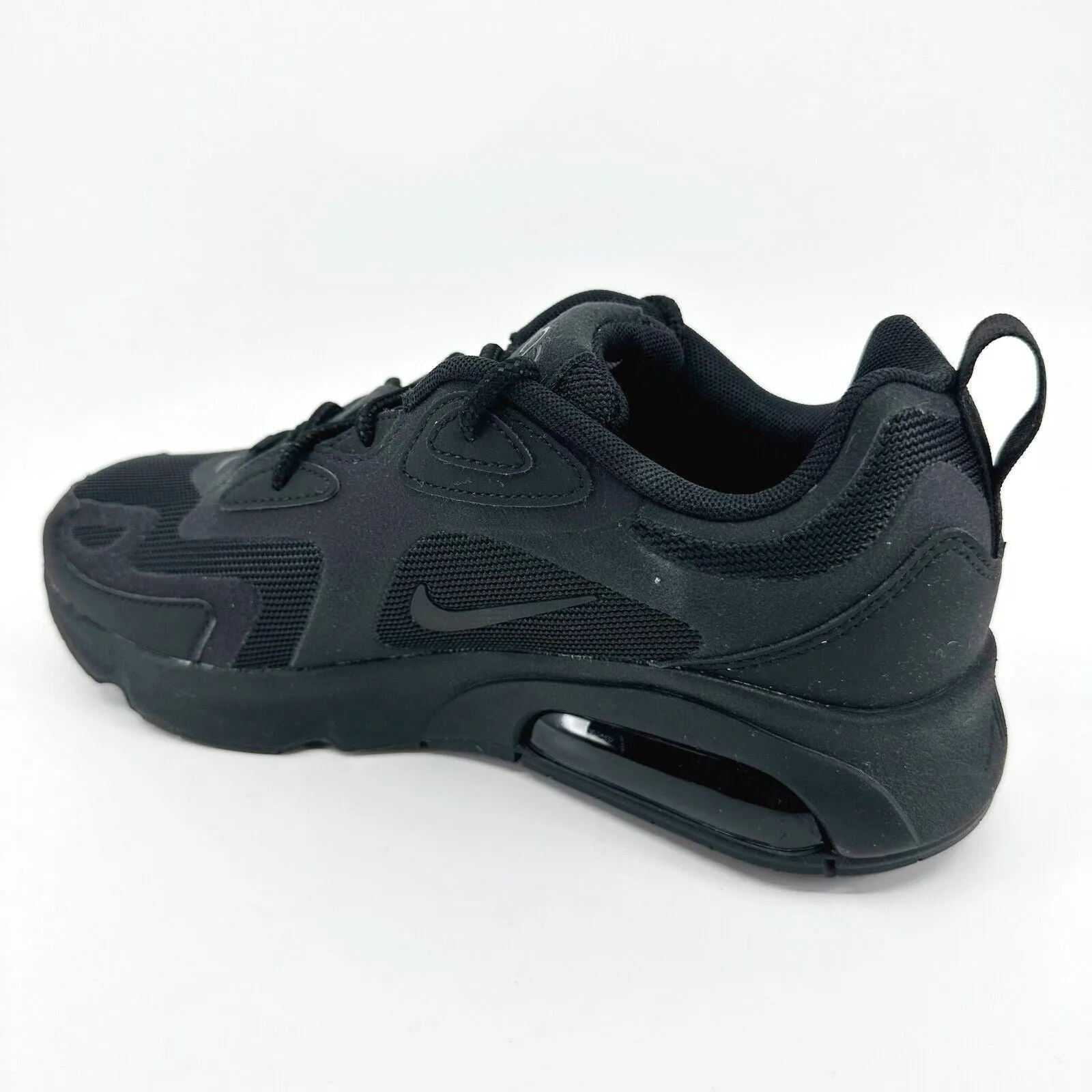 Nike Air Max 200 Triple Black Womens Running Shoes Sneakers AT6175 003