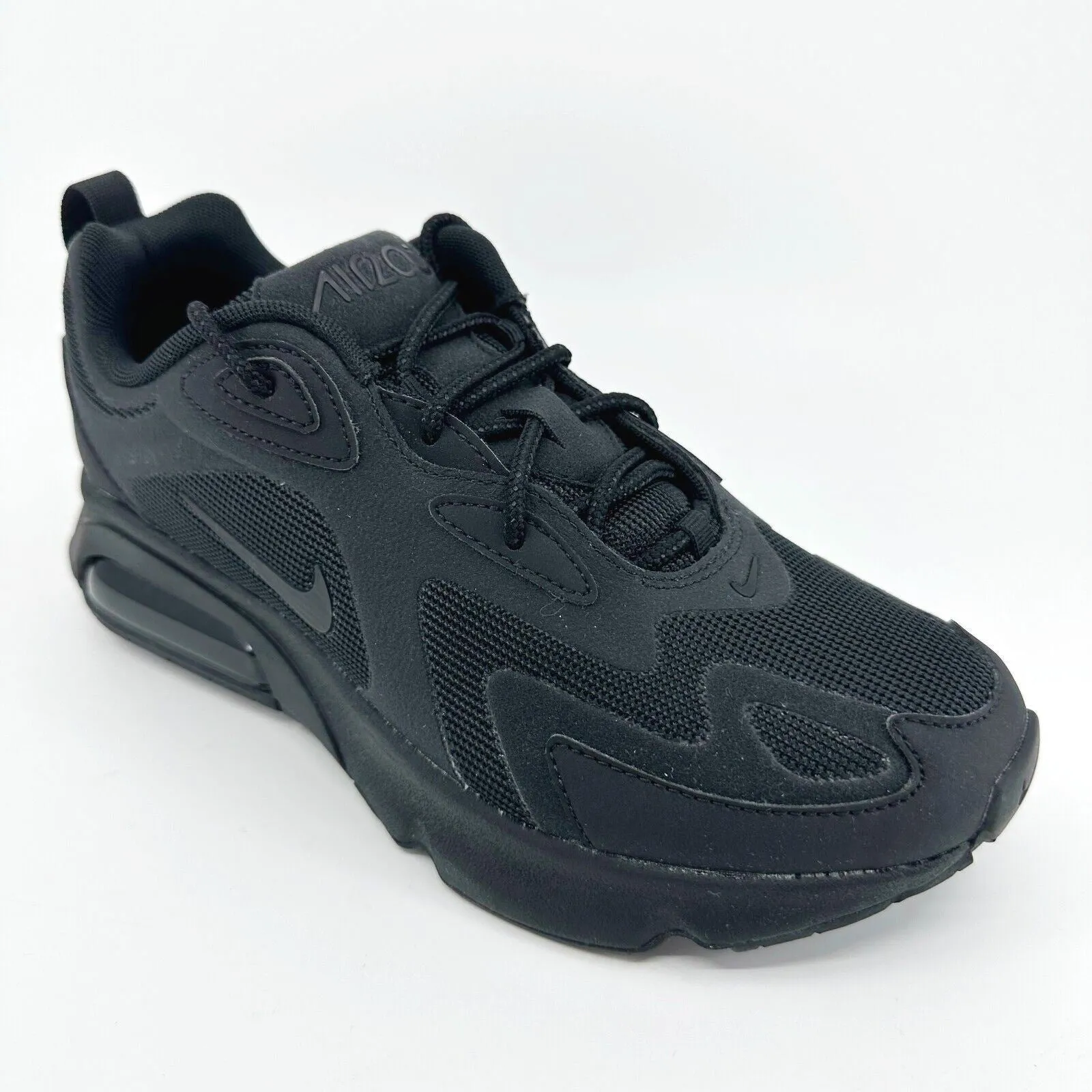 Nike Air Max 200 Triple Black Womens Running Shoes Sneakers AT6175 003