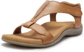 PARTY Women's Open Toe Sandals Arch Support and Adjustable Straps Comfortable Sandals for Walking