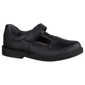 Ricosta Doris Black T Bar Velcro School Shoes