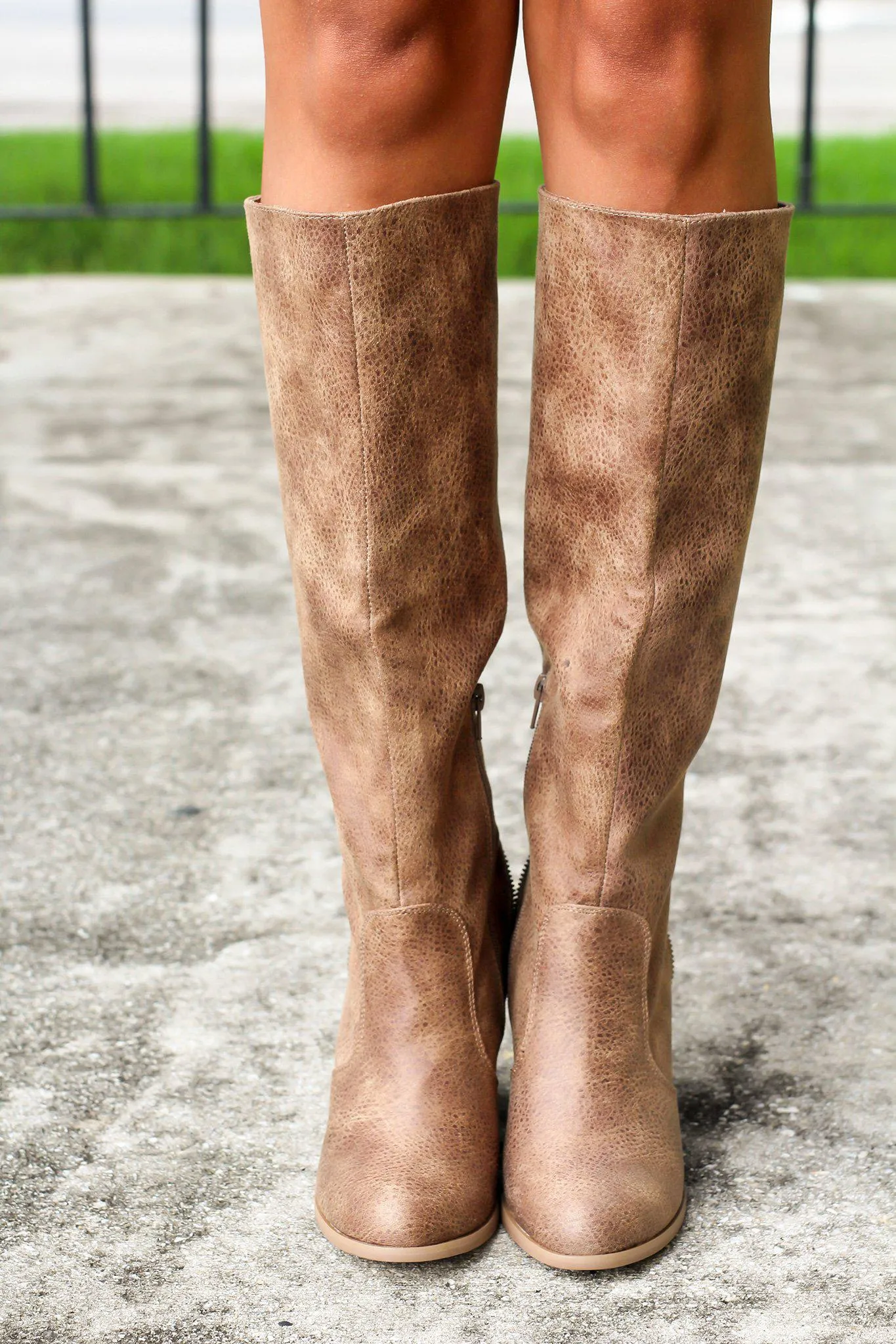 Sass it Up Taupe Boots