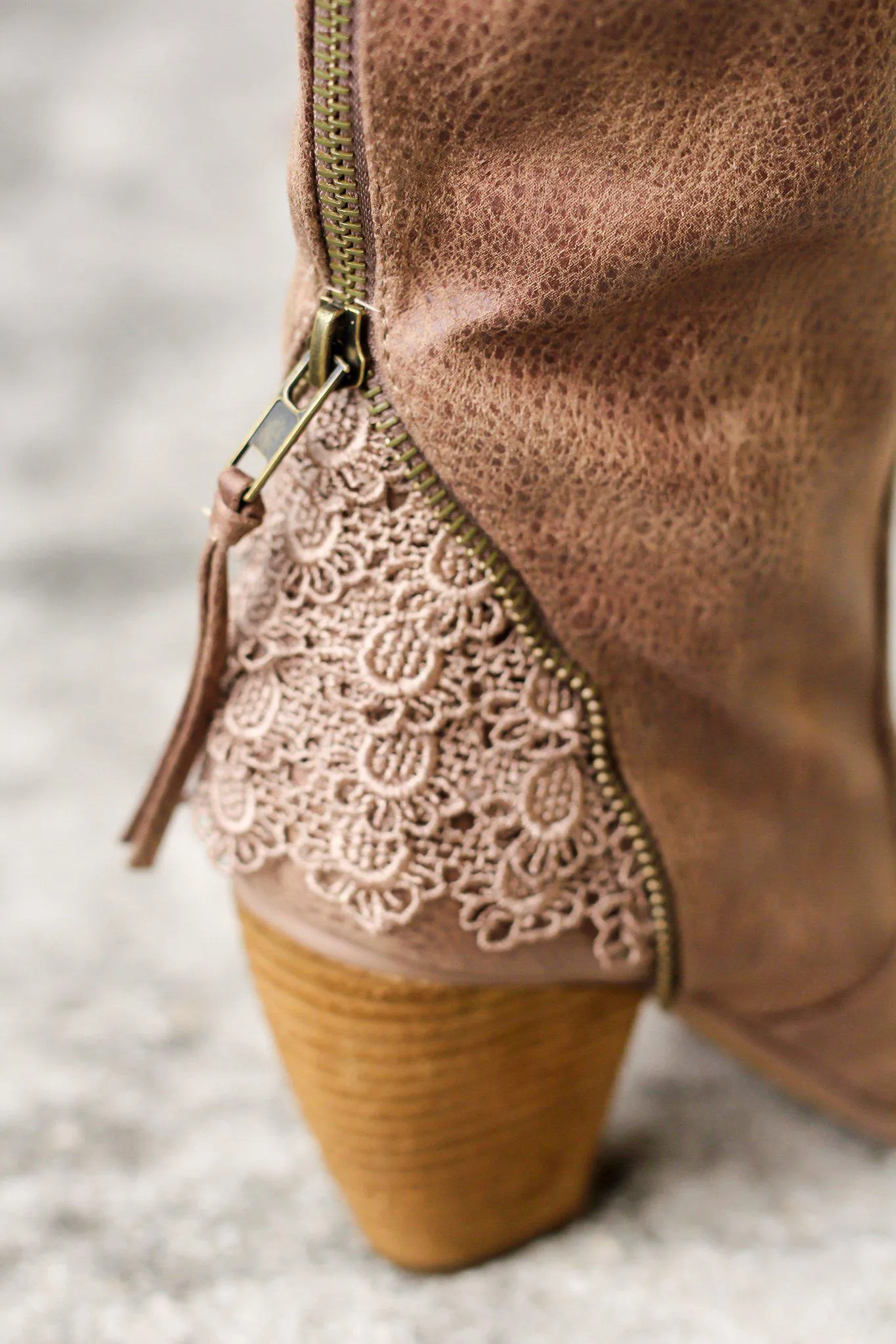 Sass it Up Taupe Boots