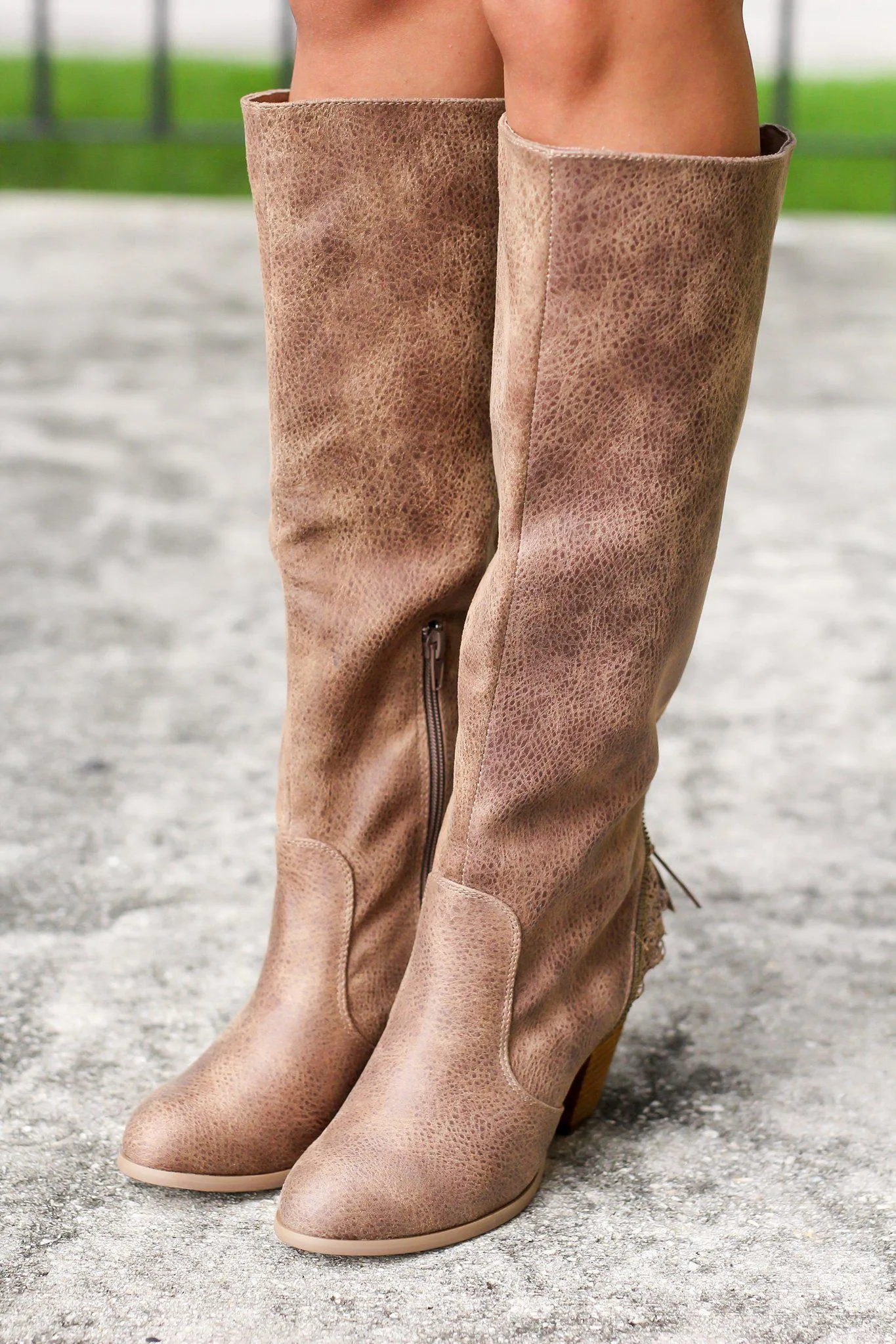 Sass it Up Taupe Boots
