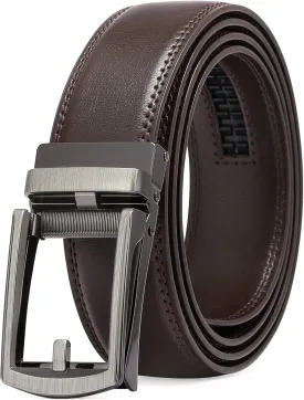 SENDEFN Men's Leather Dress Casual Belt 1 3/8" Automatic Adjustable Click Buckle Belts with Gift Box