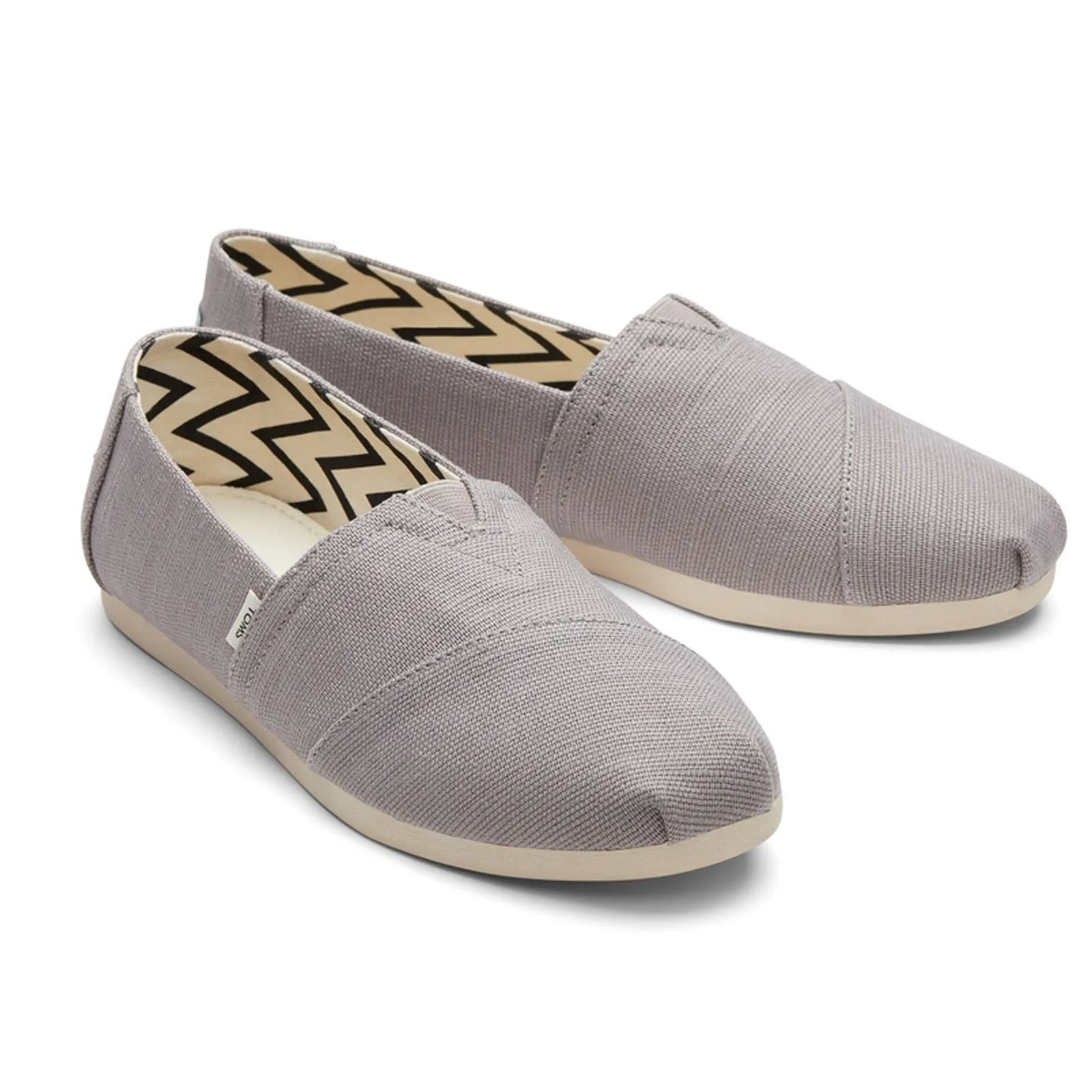 TOMS Alpargata Grey 100% Textile Blend (68% Jute 3 Female Slip On Ladies Shoes