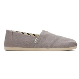 TOMS Alpargata Grey 100% Textile Blend (68% Jute 3 Female Slip On Ladies Shoes