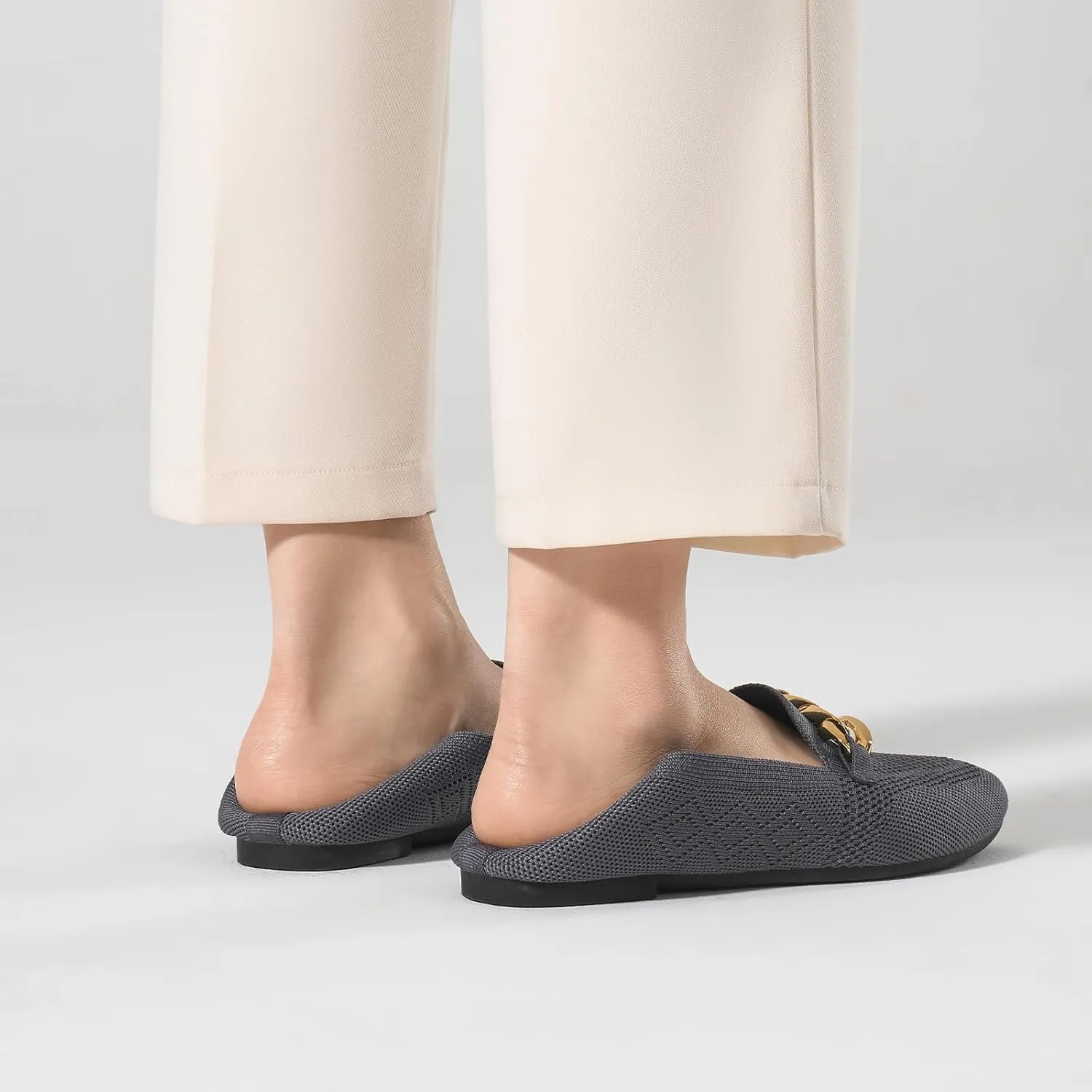 Womens Casual Dressy Loafers Comfortable Breathable Knit Loafers Lightweight Pointed Toe Flats for Women