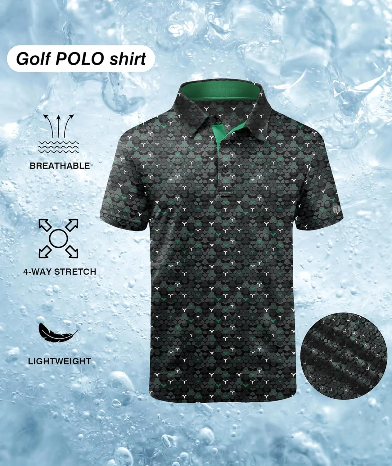 ZITY Golf Polo Shirts for Men Short Sleeve Athletic Tennis T-Shirt
